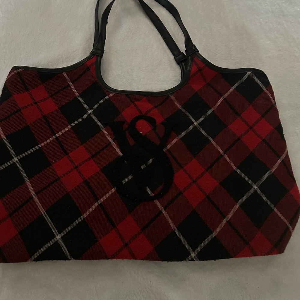 Victoria’s Secret Plaid Tote Bag - Red and Black